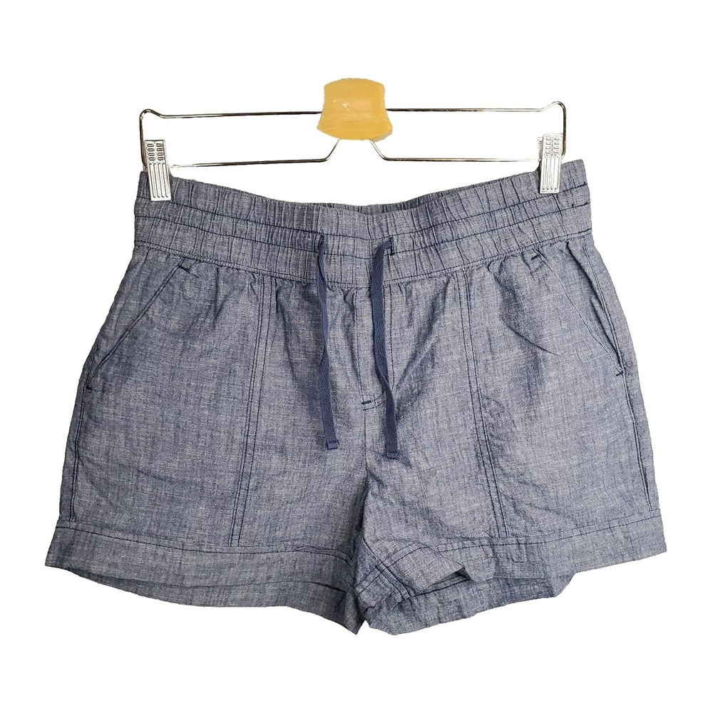 Bcg Women's Blue Shorts Drawstring Elastic Waist Front Pockets Size M 31" Waist